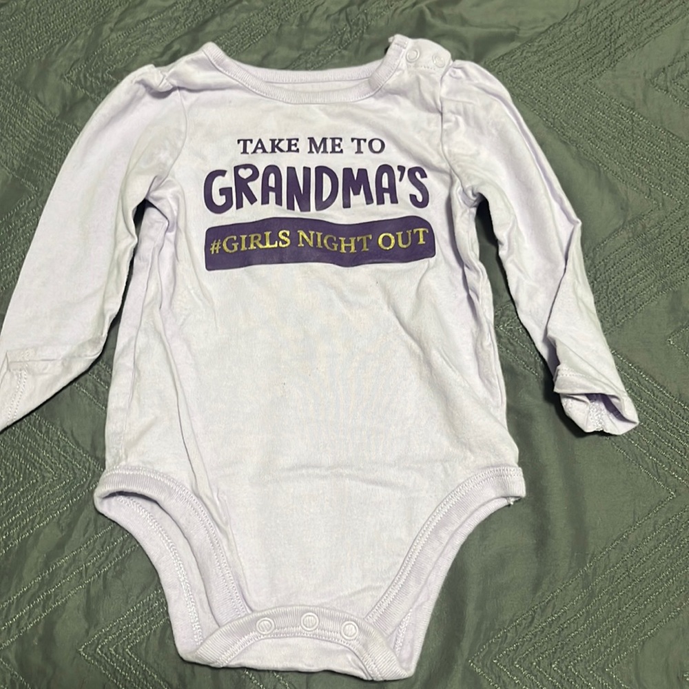 Light purple take me to grandma’s onesie